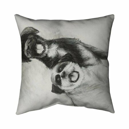 BEGIN HOME DECOR 20 x 20 in. Happy Dogs Sketch-Double Sided Print Indoor Pillow 5541-2020-AN186